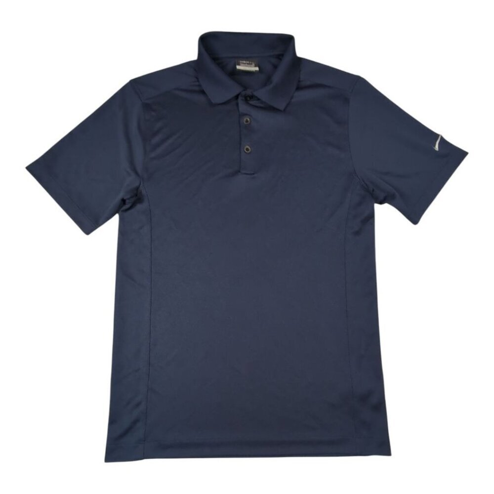 Nike Golf Dri-Fit Navy Blue Polo Shirt Size S Short Sleeve Mens Active Athletic